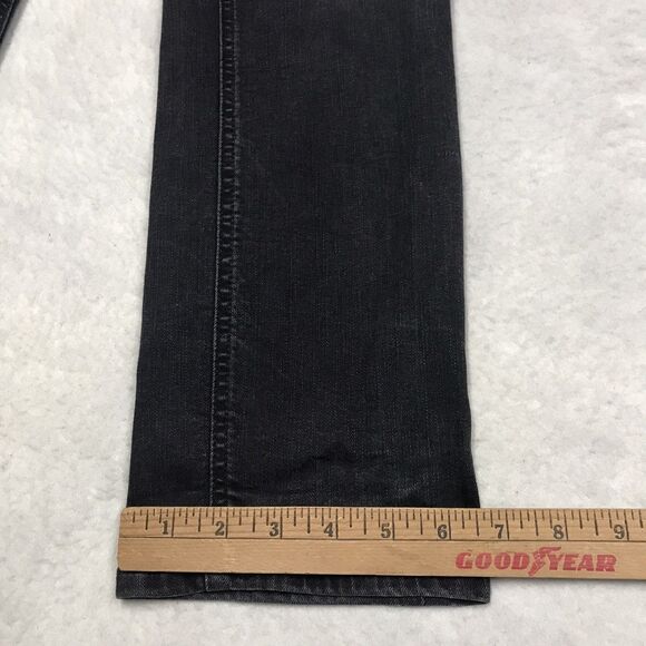 PAIGE Cindy Jeans Women 29x27 Black Willow Slim Stretch Denim Dark Academia - Picture 10 of 14